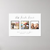 友だち永遠の写真名ホワイトシック キャンバスプリント (正面)