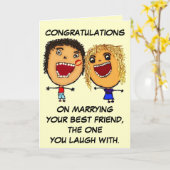 友だち漫画最高のと結婚 カード (黄色い花)