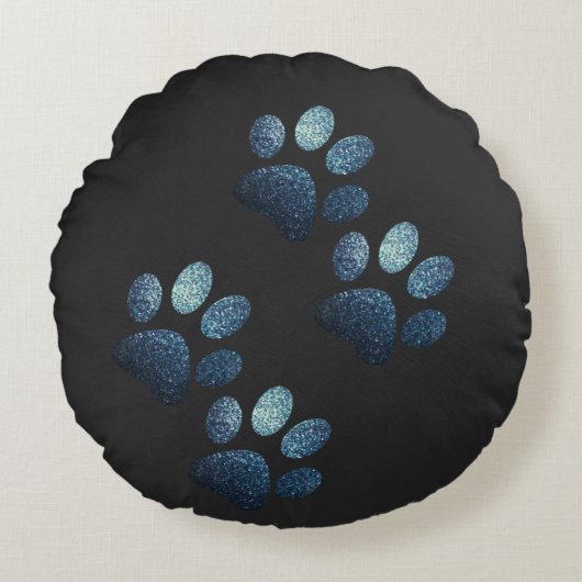 友だち犬は紺色に輝く ラウンドクッション (正面)