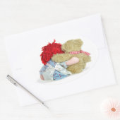 友だち玩具 楕円形シール (封筒)