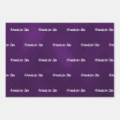 友だち紫色のピンクのスクリプト ラッピングペーパーシート (正面)