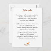 友だち詩 ポストカード (正面/裏面)