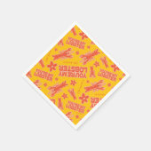 友だち™ |あなたはのロブスターパタ鮮やかーン スタンダードカクテルナプキン (角)