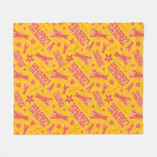 友だち™ |あなたはのロブスターパタ鮮やかーン フリースブランケット (正面(横))