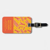 友だち™ |あなたはのロブスターパタ鮮やかーン ラゲッジタグ (正面横)