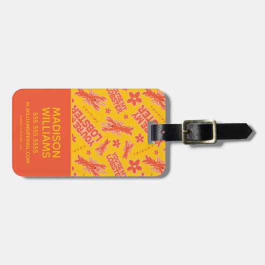 友だち™ |あなたはのロブスターパタ鮮やかーン ラゲッジタグ (正面横)