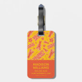 友だち™ |あなたはのロブスターパタ鮮やかーン ラゲッジタグ (裏面縦)