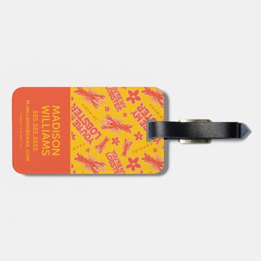 友だち™ |あなたはのロブスターパタ鮮やかーン ラゲッジタグ (裏面横)