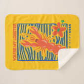 友だち™ |あなたはのロブスター図鮮やか形 シェルパブランケット (正面(横))