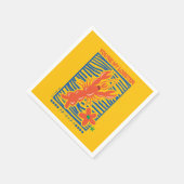 友だち™ |あなたはのロブスター図鮮やか形 スタンダードカクテルナプキン (角)