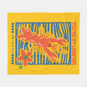 友だち™ |あなたはのロブスター図鮮やか形 フリースブランケット (正面(横))