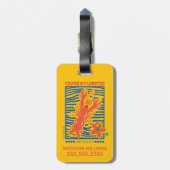 友だち™ |あなたはのロブスター図鮮やか形 ラゲッジタグ (裏面縦)