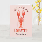 友だち™ |あなたは私のロブスター水彩画 カード (黄色い花)