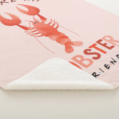 友だち™ |あなたは私のロブスター水彩画 シェルパブランケット (3/4)