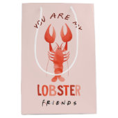 友だち™ |あなたは私のロブスター水彩画 ミディアムペーパーバッグ (正面)