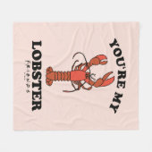 友だち™ |あなたは私のロブスター-クラシックタイポグラフィ フリースブランケット (正面(横))