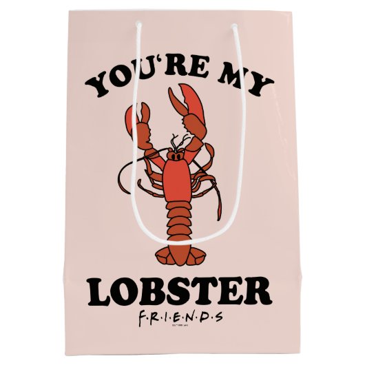 友だち™ |あなたは私のロブスター-クラシックタイポグラフィ ミディアムペーパーバッグ (裏面)
