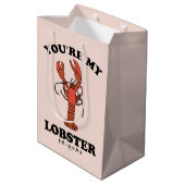 友だち™ |あなたは私のロブスター-クラシックタイポグラフィ ミディアムペーパーバッグ (裏面アングル)