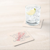 友だち™ |あなたは私のロブスター スクエアペーパーコースター (インサイチュ)