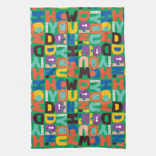 友だち™ |お客様のパター鮮やかン キッチンタオル (縦)