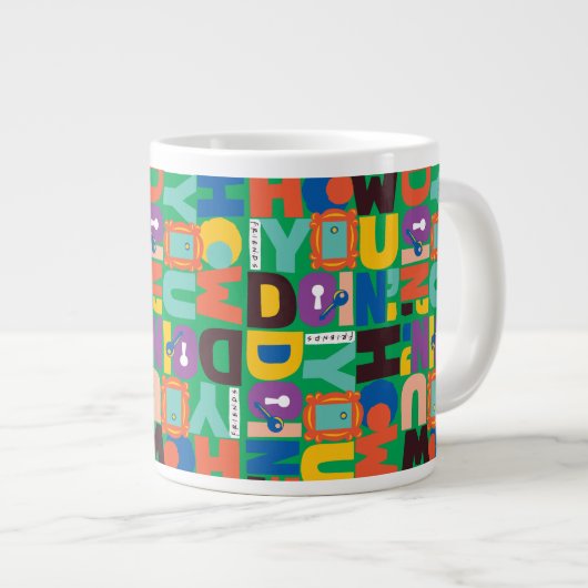 友だち™ |お客様のパター鮮やかン ジャンボコーヒーマグカップ (正面右)