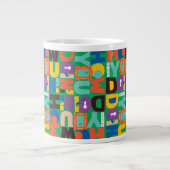 友だち™ |お客様のパター鮮やかン ジャンボコーヒーマグカップ (正面)