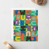 友だち™ |お客様のパター鮮やかン ノートカード (正面/裏面インサイチュ)