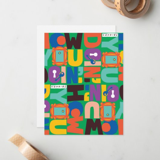 友だち™ |お客様のパター鮮やかン ノートカード (正面/裏面インサイチュ)