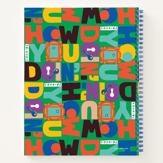 友だち™ |お客様のパター鮮やかン ノートブック (裏面)