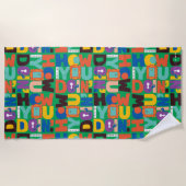 友だち™ |お客様のパター鮮やかン ビーチタオル (正面)