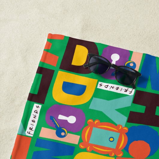 友だち™ |お客様のパター鮮やかン ビーチタオル (インサイチュ)