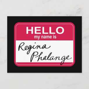友だち™ こんにちは私の名前はRegina Phalange インビテーションポストカード