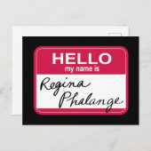 友だち™ |こんにちは私の名前はRegina Phalange インビテーションポストカード (正面/裏面)