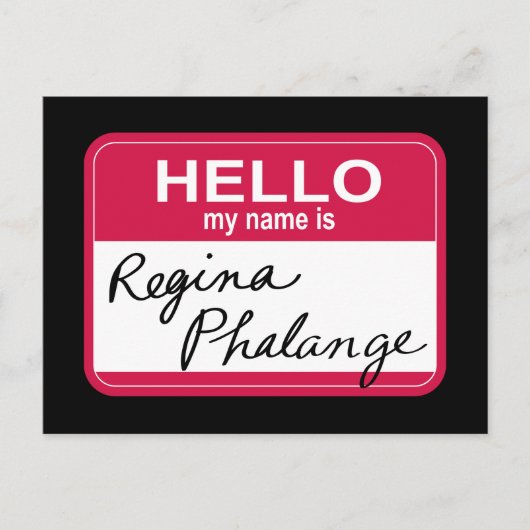 友だち™ |こんにちは私の名前はRegina Phalange インビテーションポストカード (正面)