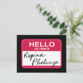 友だち™ |こんにちは私の名前はRegina Phalange インビテーションポストカード (スタンド正面)
