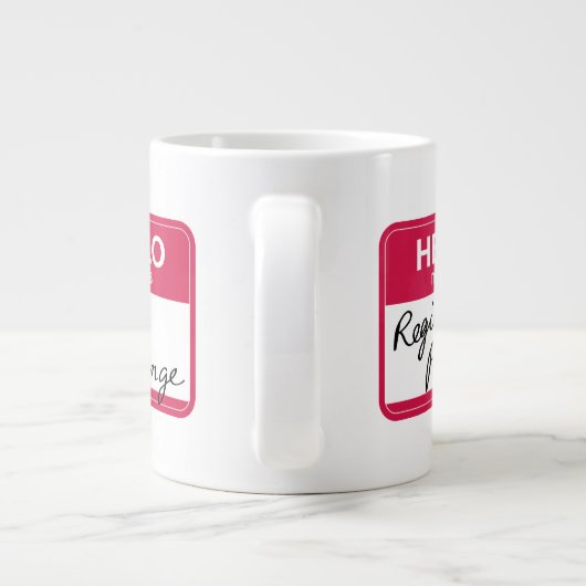 友だち™ |こんにちは私の名前はRegina Phalange ジャンボコーヒーマグカップ (裏面)