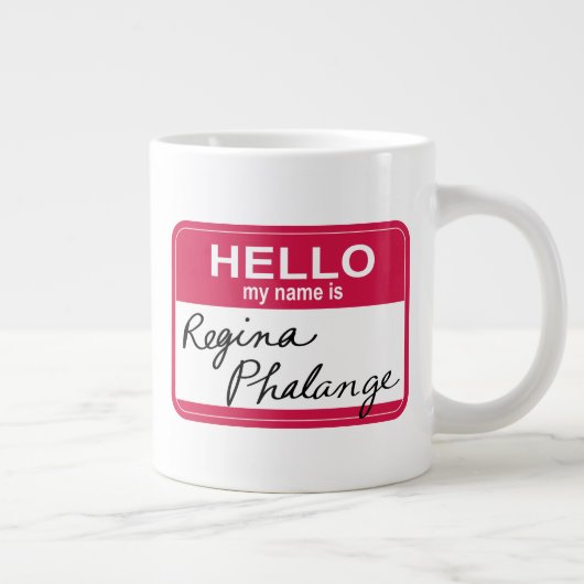 友だち™ |こんにちは私の名前はRegina Phalange ジャンボコーヒーマグカップ (右)