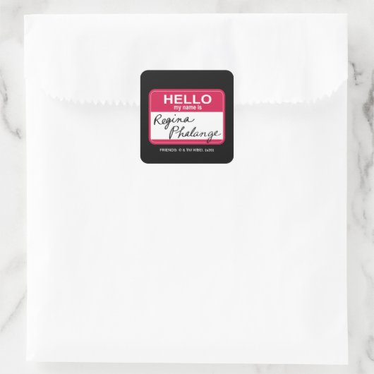 友だち™ |こんにちは私の名前はRegina Phalange スクエアシール (バッグ)