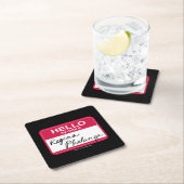 友だち™ |こんにちは私の名前はRegina Phalange スクエアペーパーコースター (インサイチュ)