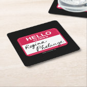 友だち™ |こんにちは私の名前はRegina Phalange スクエアペーパーコースター (アングル)