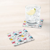 友だち™ |アイコンパターン スクエアペーパーコースター (インサイチュ)