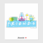 友だち™ |アイコン付きロゴ シール (シート)