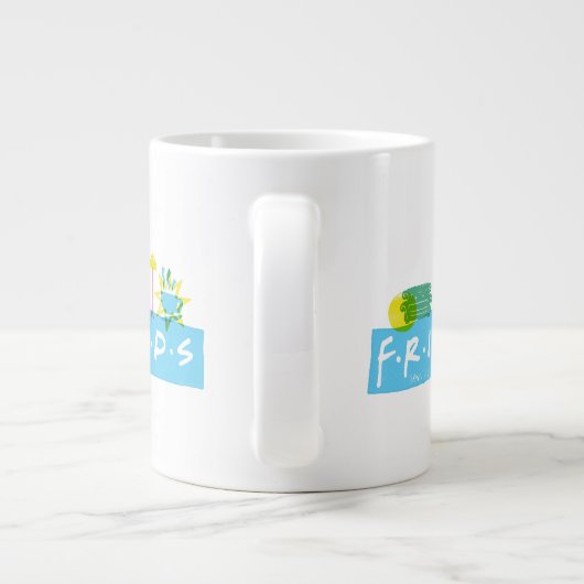 友だち™ |アイコン付きロゴ ジャンボコーヒーマグカップ (裏面)