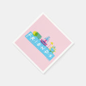 友だち™ |アイコン付きロゴ スタンダードカクテルナプキン (角)