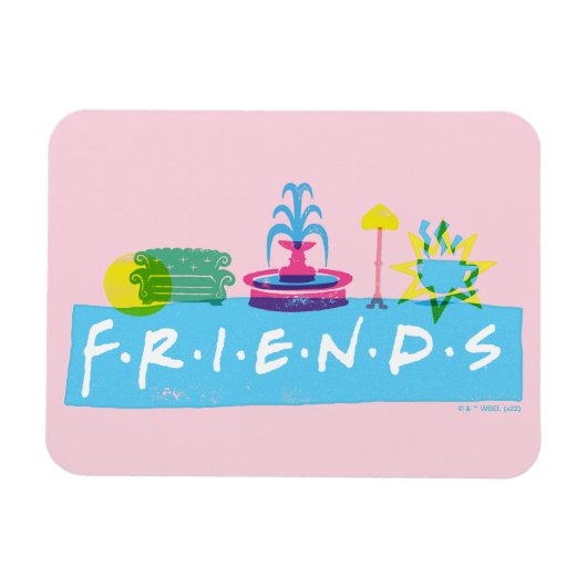 友だち™ |アイコン付きロゴ マグネット (横)