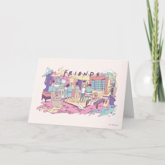 友だち™ | アパートメントカートゥーン カード (正面)