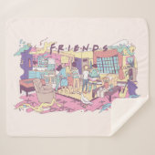 友だち™ | アパートメントカートゥーン シェルパブランケット (正面(横))