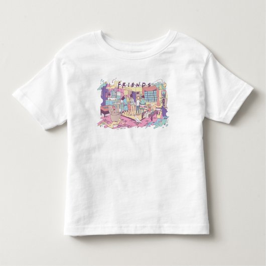 友だち™ | アパートメントカートゥーン トドラーTシャツ (正面)
