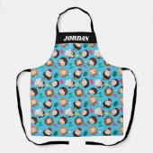 友だち™ |キャラクターチビ(小さくかわいく書いた感じ)パターン エプロン (正面)