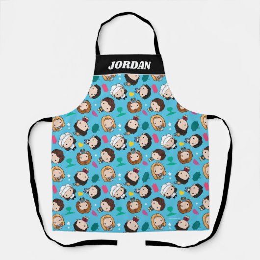 友だち™ |キャラクターチビ(小さくかわいく書いた感じ)パターン エプロン (正面)